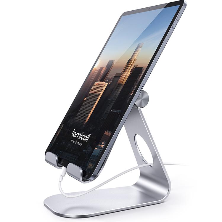 Lamicall S1X Universal Tablet Mount Desk Adjustable Multi-angle Mobile Phone Stand Sturdy Aluminum Alloy Pad Bracket 4.7-13 Inch