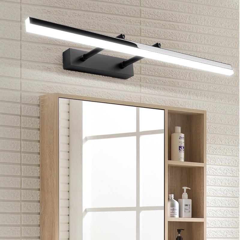 Nordic Minimalist LED Vanity Light, Telescopic Mirror Cabinet, Punch-Free, Three-Color Wall Light for Bathroom
