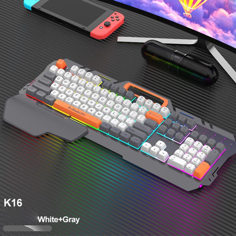 Игровая 108-клавишная проводная клавиатура и мышь, костюм с RGB-лампой для атмосферы, настольный компьютер, ноутбук, компьютер для киберспорта, игровой механический