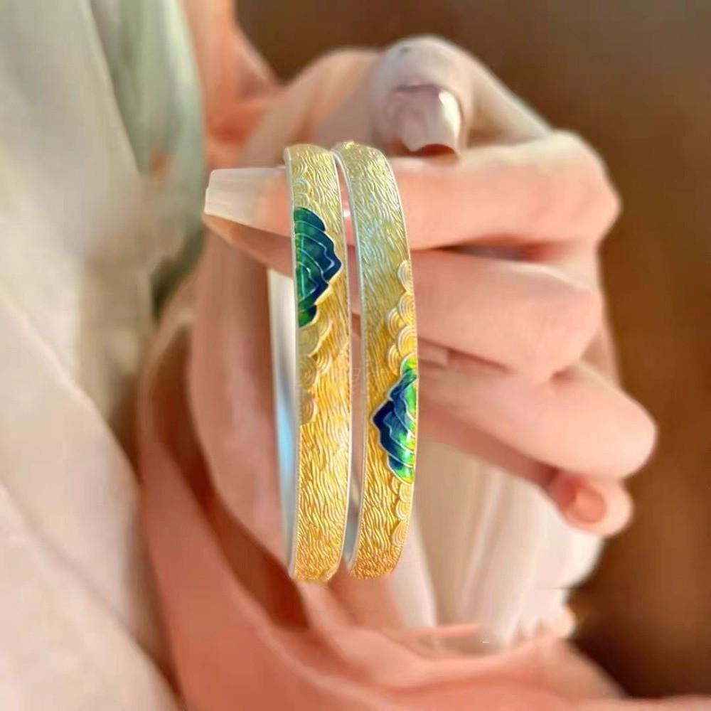 Ethnic Style Women's Hand Bracelet Traditional Chinese Cloisonne Bracelet  Accessories