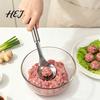 Cooking Tool for Meatballs Stainless Steel Meatball Maker Spoon, Non-Stick Meat Baller Tool, Ergonomic Handle Kitchen Gadget Uniform Round Beef
