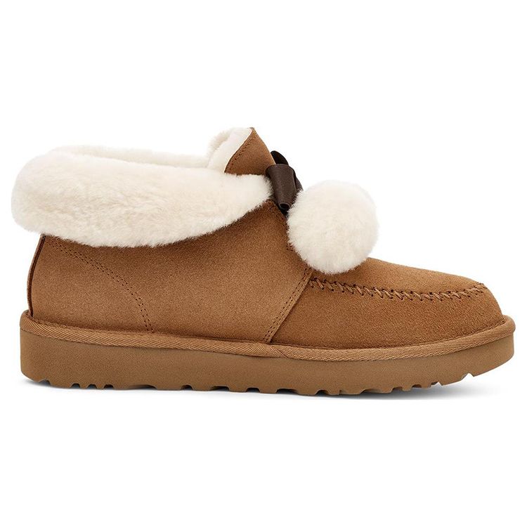 UGG Модные короткие сапоги с круглым носком женские сапоги коричневые 1153517-CHE