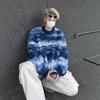 Зимний ретро-свитер с цветовыми блоками - Модный мужской свободный вязаный пуловер для пар