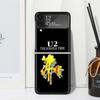 Band U-U2 Rock Phone Case For Samsung Galaxy Z Flip 7 Flip7 Zflip 6 Flip6 5 Flip5 4 Flip4 3 Flip3 5G Fundas Black Cover