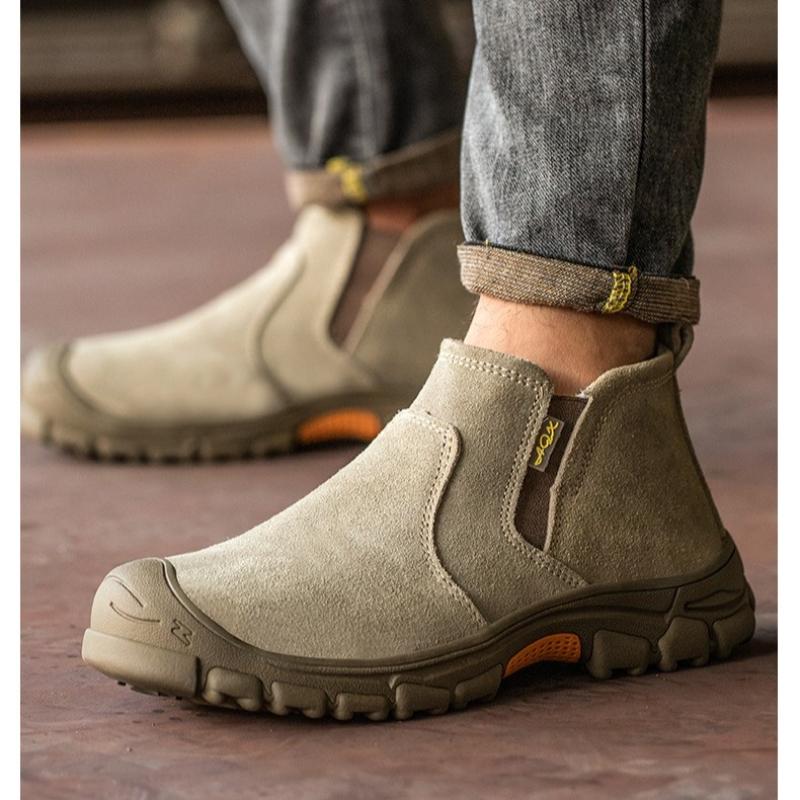 Low Cut Welding Safety Boots for Men Anti-smashing Construction Work Shoes Puncture Proof Indestructible Shoes Safety Work Boots