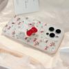Блестки для iPhone16 для чехла Apple Phone Case 13 Вишневый Кот Шейкер 15 Promax Подставка 17 Подвеска