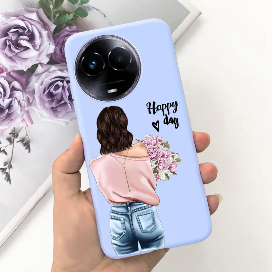 Ударопрочный Чехол Для Realme 11 5G / Realme 11X Чехол На Телефон Модный Девушки Мягкий Силикон Funda Для Realme11 11 X 2023 RMX3785 Coque