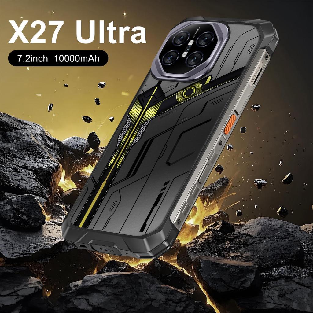Прочный смартфон X27 Ultra с 7,2-дюймовым экраном Dynamic Island, NFC и инфракрасным портом