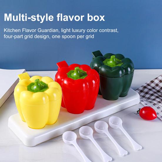 Креативная банка для приправ Yousheng, органайзер для специй, разделенная коробка для приправ, соль, перец, чили, соус, сахар, кухонный гаджет для домашнего ресторана, шведского стола