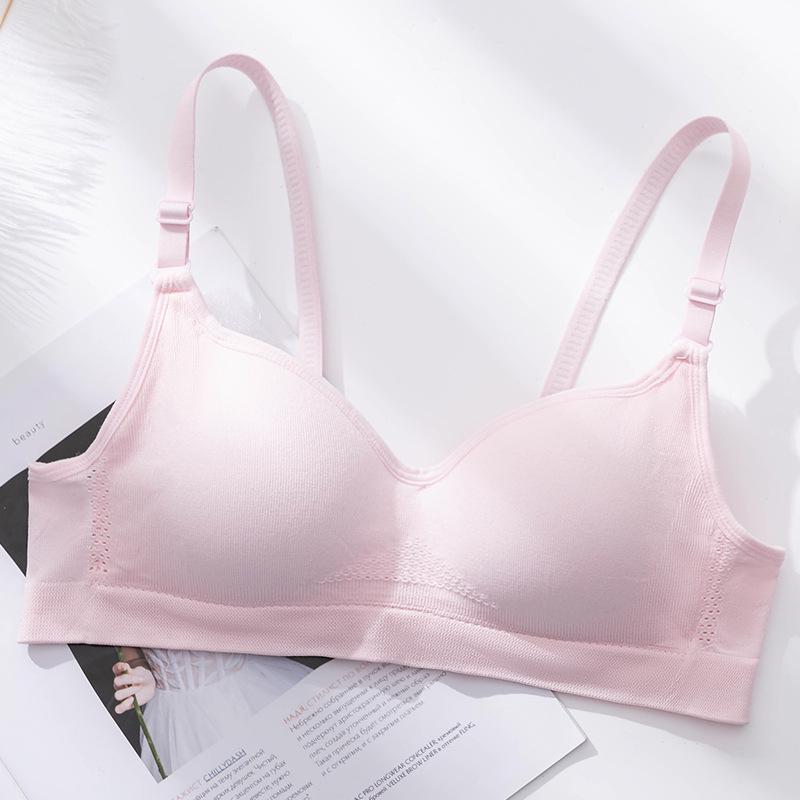 Новое поступление: Бесшовный белый студенческий бюстгальтер — дышащий, удобный, без стального кольца, хлопковые чашечки, тонкий и поддерживающий для лета