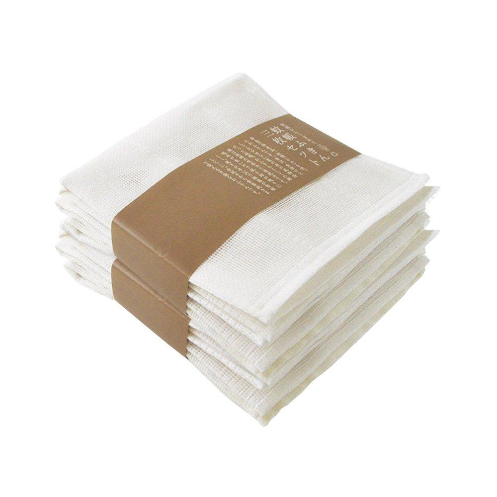 Mosquito net cloth 6-piece set dish white plain fabric 8 layers value pack