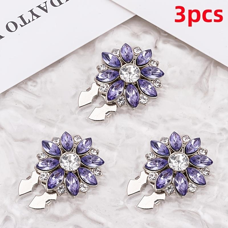 3pcs of High-End Eight-Petal Flower Shirt Buttons, Exquisite Decorative Snap Buttons, No-Sew Magic Invisible Snap Fasteners