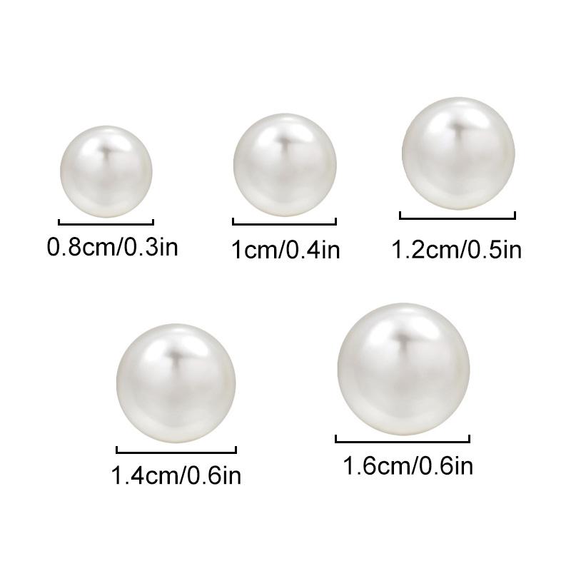 1 пара аксессуаров для ушей Элегантные женские серьги-пусеты из искусственного жемчуга Модные плоские серьги-пусеты для девочек