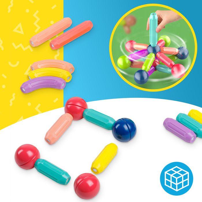 Blocs magnétiques 3D XXL 120 pièces, construction pour enfants - Kinderplay (KP1393)