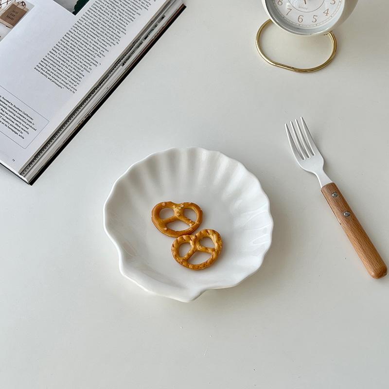 1 шт., подставка для украшений, подставка для украшений, роскошный поднос в виде ракушки, скандинавские подносы для украшений, декоративный поднос для хранения, белый, 2 размера