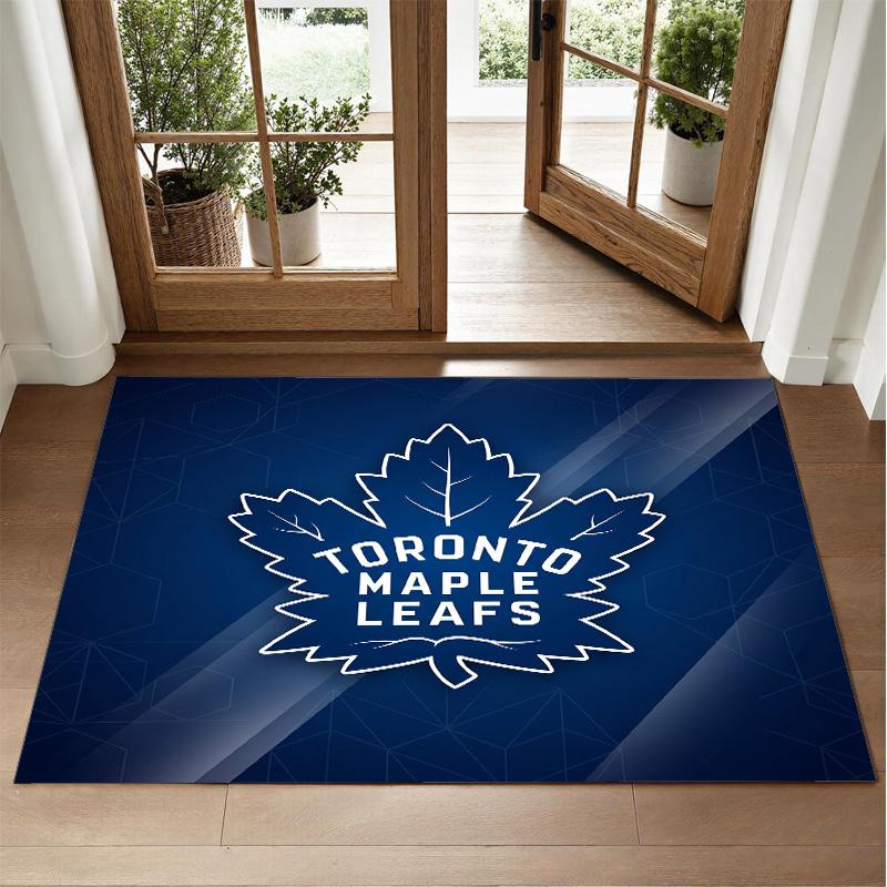 Toronto Maple Leafs Design Crystal Velvet Rug Soft Decorative Mat for Bedroom Entrance