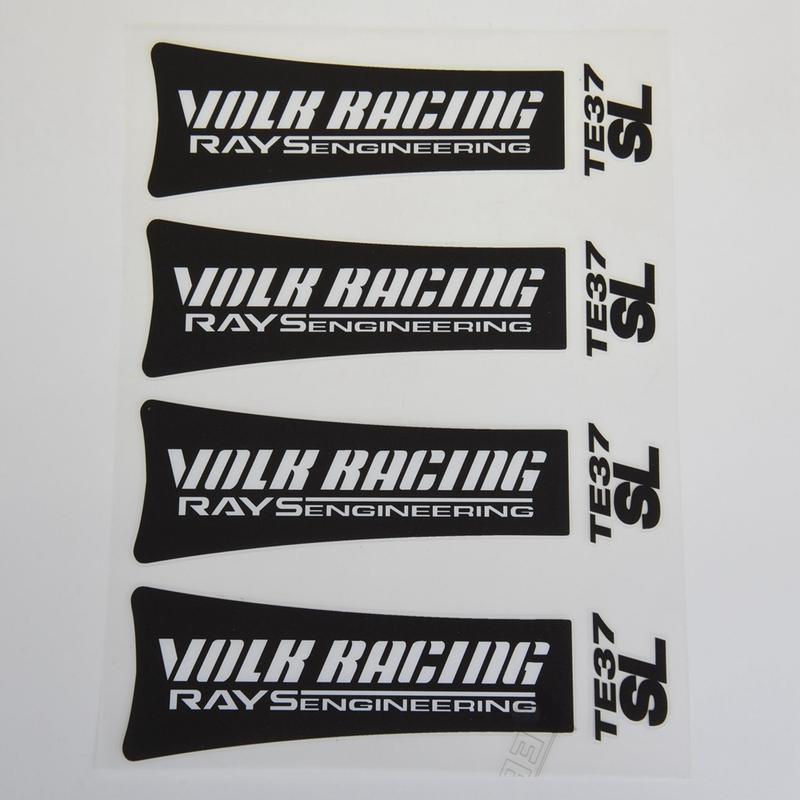 Wholesale JDM Car Wheel Stickers VOLK RACING RAYS TE37SL Fluorescent & Reflective TE37 SL Sport Rim Sticker Decal Accessories