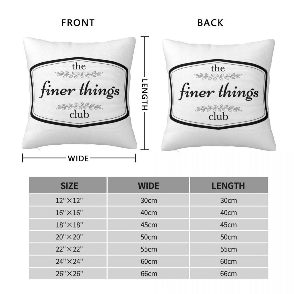 The Finer Things Club Square Pillowcase Polyester Linen Velvet Printed Zip Decor Throw Pillow Case Bed Cushion Cover 45X45