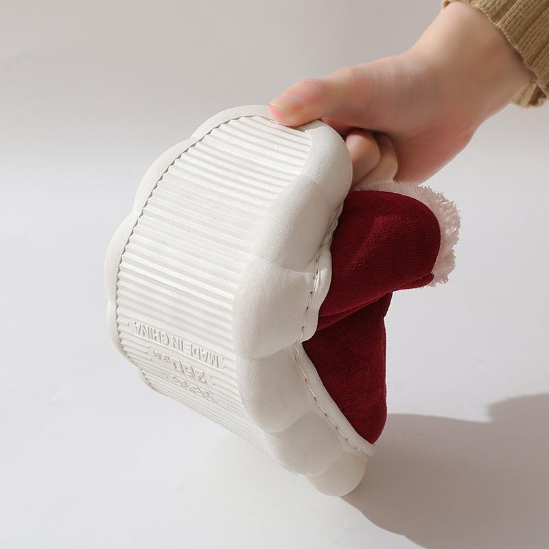 Мужские хлопковые тапочки на каблуке 2024 года — теплая зимняя домашняя обувь на толстой подошве для пар