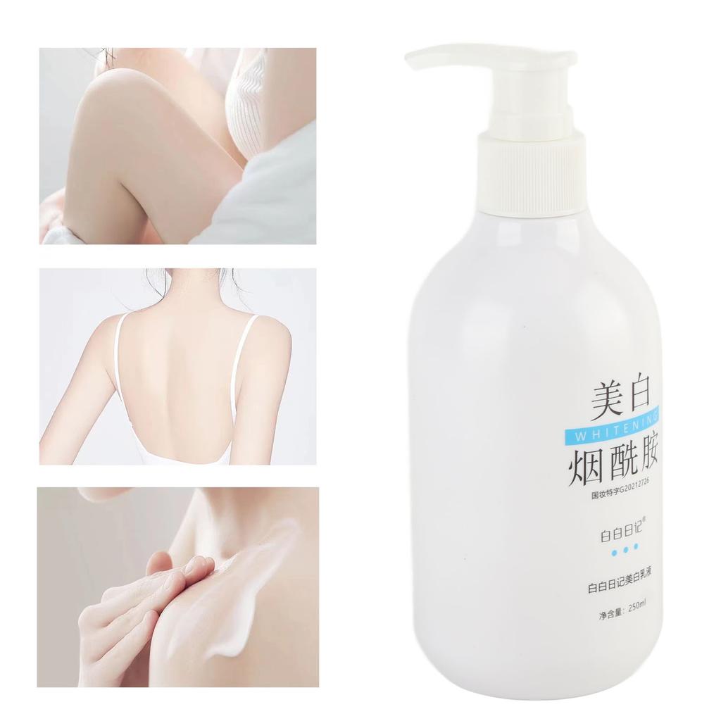 Niacinamide Whitening Body Lotion Refreshing Moisturizing Hydrating Skin Repair Body Cream for Arms Legs 250ml