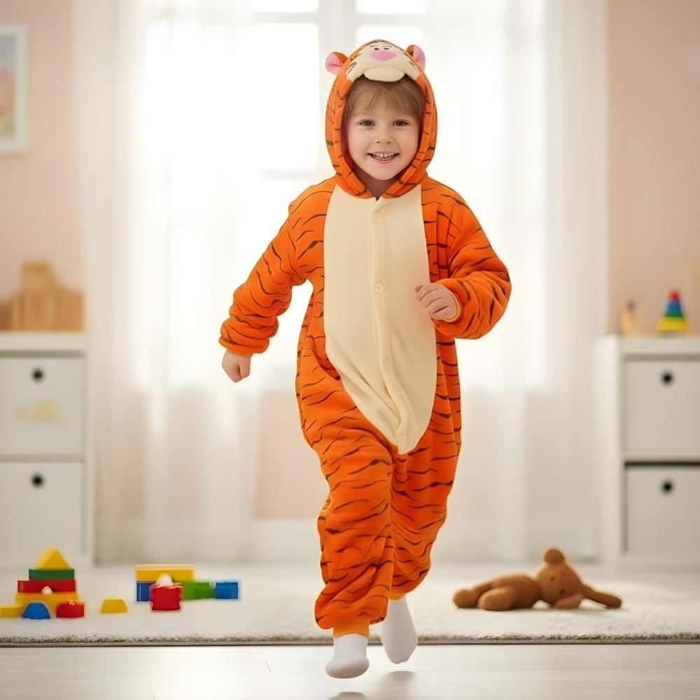 Piżama Onesie Kigurumi Kostium Przebranie Tygrysek 135-145Cm