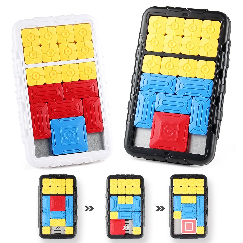 Magnetic Smart Battle Klotski Puzzle - Educational Sliding Block Brain Teaser Toy with Level-Based Challenges for Kids