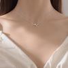 Серебряная цепочка 925 пробы с кулоном в виде сердцебиения: Элегантная цепочка на ключицы в шикарном роскошном дизайне для женщин