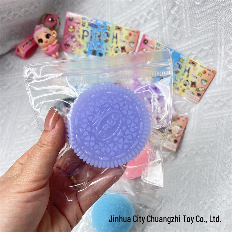 Colorful Oreo Waffle Squeeze Toy - Super Soft, Stress Relief & Creative Fun