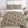 3pcs Leopard print, Animal Bedding Set Down Comforter Cover and Pillowcases, Suitable for Guest Room Home Decoration All Seasons(No Insert) S0819036