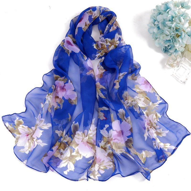Women's Winter Long Fashion Chiffon Printed Decorative Scarf
