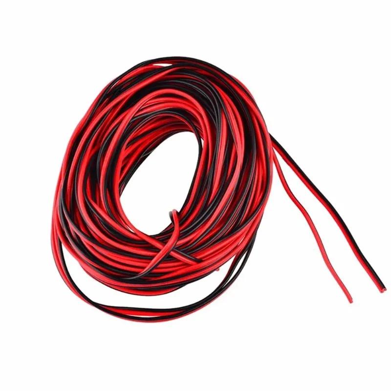 20 метров электрического провода из луженой меди ПВХ 22AWG в изоляции красный черный кабель 2PIN для одноцветной светодиодной ленты удлинительный провод
