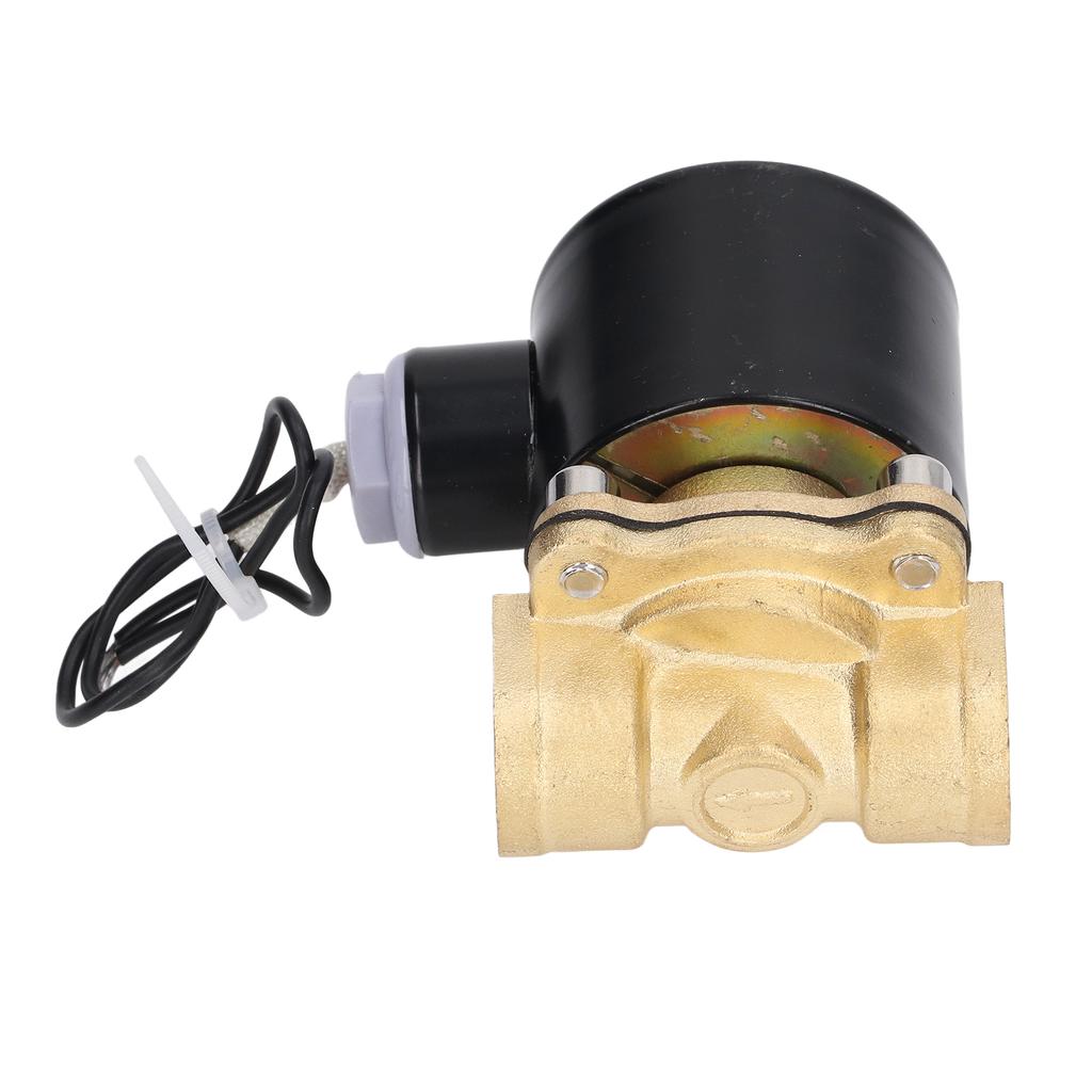 Электромагнитный клапан 2W Нормально закрытый Латунный Медный сердечник Катушка Электрический электромагнитный клапан для воды газа масла