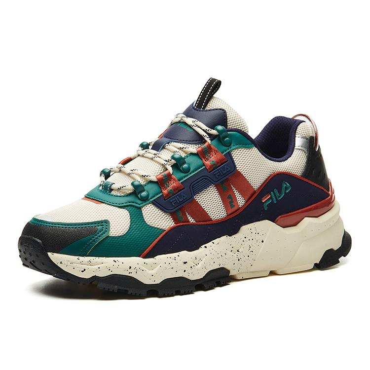 Fila TREK Кроссовки для малышей Низкие Повседневные Мужские Бежевый Коричневый Зеленый F12M134155FWB