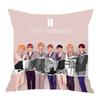 18 Bts Kpop Bangtan Boys Face Yourself Peach Skin Cushion Cover Pillow Throw