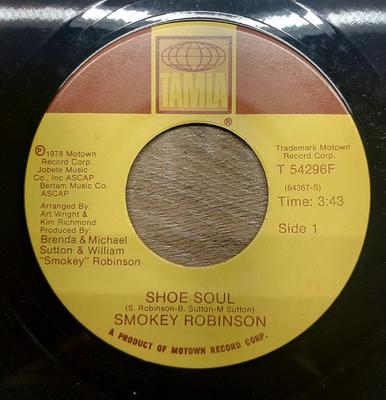 7-дюймовая пластинка SMOKEY ROBINSON - Shoe Soul / I'm Loving You Softly T54296F TAMLA 1978 США Соул/Фанк Б/у