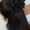 FANTASTIC PLANET chiffon rose ribbon hair pin (BLACK)