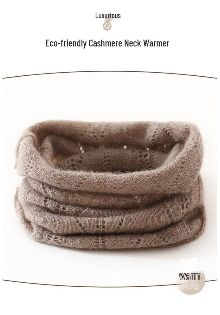 2025 Spring Women's Cashmere Knit Lace Neck Warmer Scarf