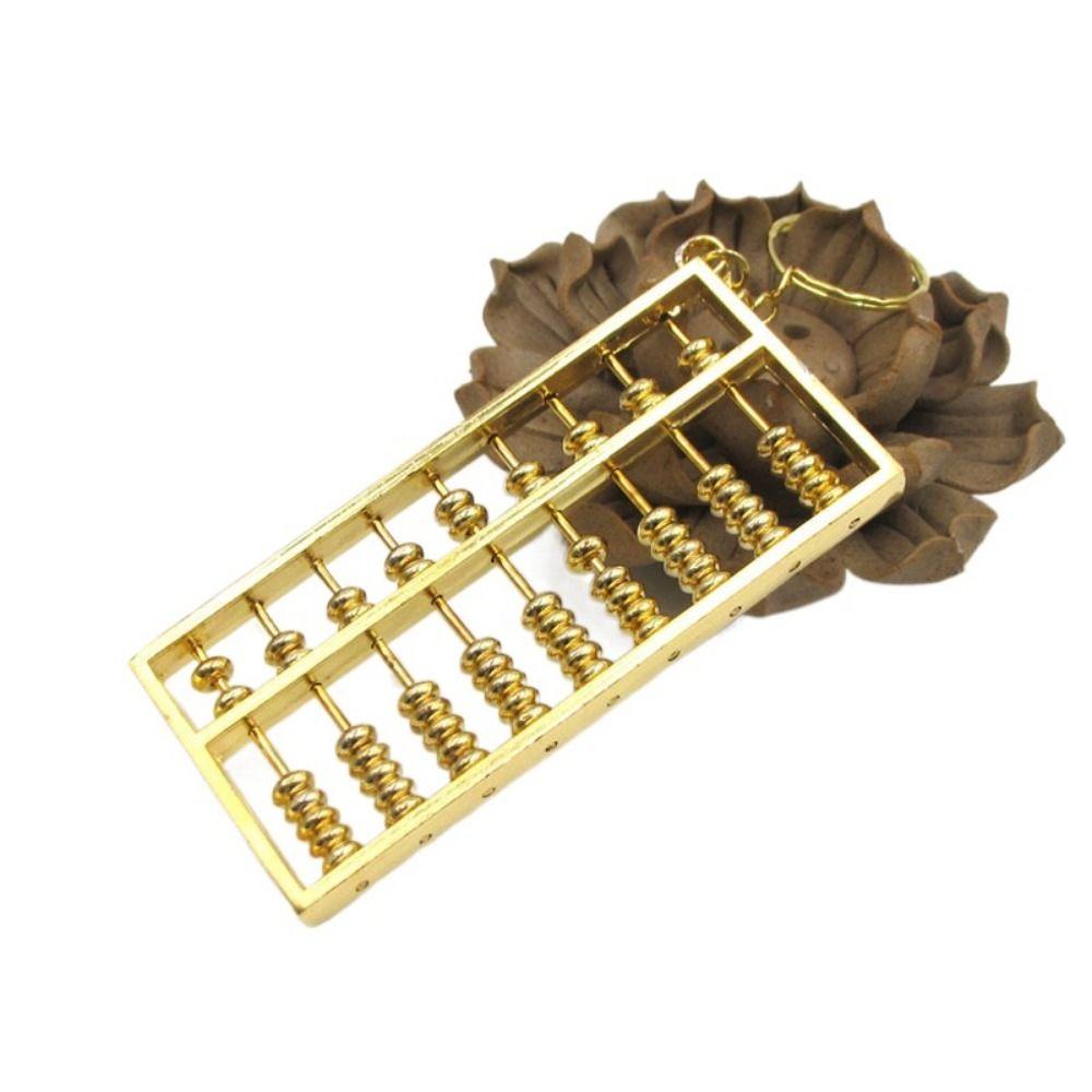 Ретро Поделки Сплав Подвеска-счеты Съемная Позолоченная Брелок-счеты Привлекающий Удачу Калькулятор Украшение Туристический Подарок