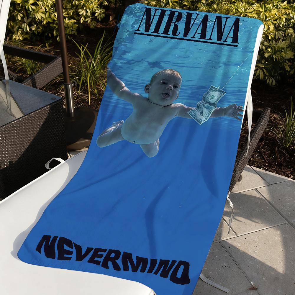 Полотенце Band N-Nirvana-S Спортивное Быстросохнущее Туристическое Снаряжение для Кемпинга Песозащитное Мягкое Легкое Большое Пляжное Полотенце