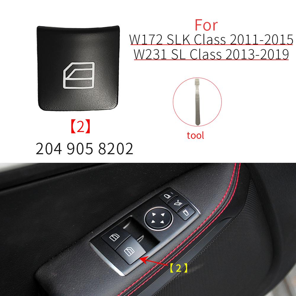 For Mercedes W172 W231 Class Car Electric Power Master Window Switch Button Cover Cap For  Benz SLK200 SLK300 Sl 350 SL400 SL500