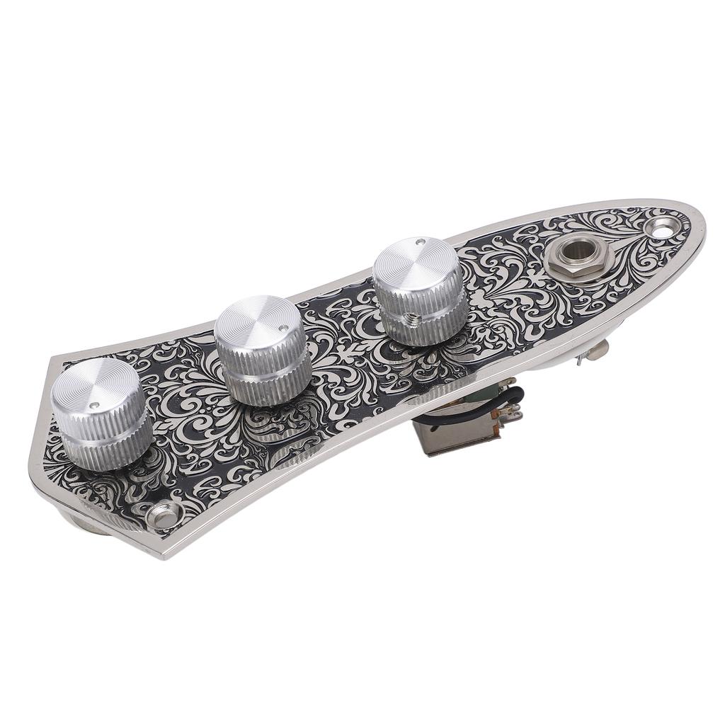 Металлическая плата регулировки громкости с жгутом проводов и ручкой переключателя для бас-гитары JB Jazz