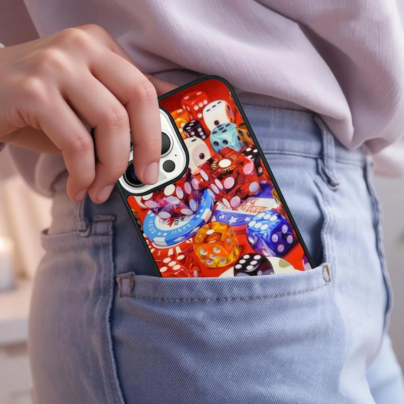Чехол для телефона Poker Casino с костями для iPhone 17 Air 15 16e 14 13 Pro Max Coque 12 11 Pro Max PLUS