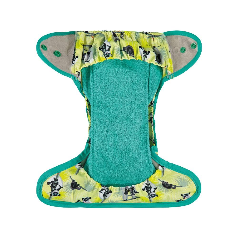 Pop-In Ai2 Reusable Diaper Lemur Snaps 3.5-16 , Close Parent