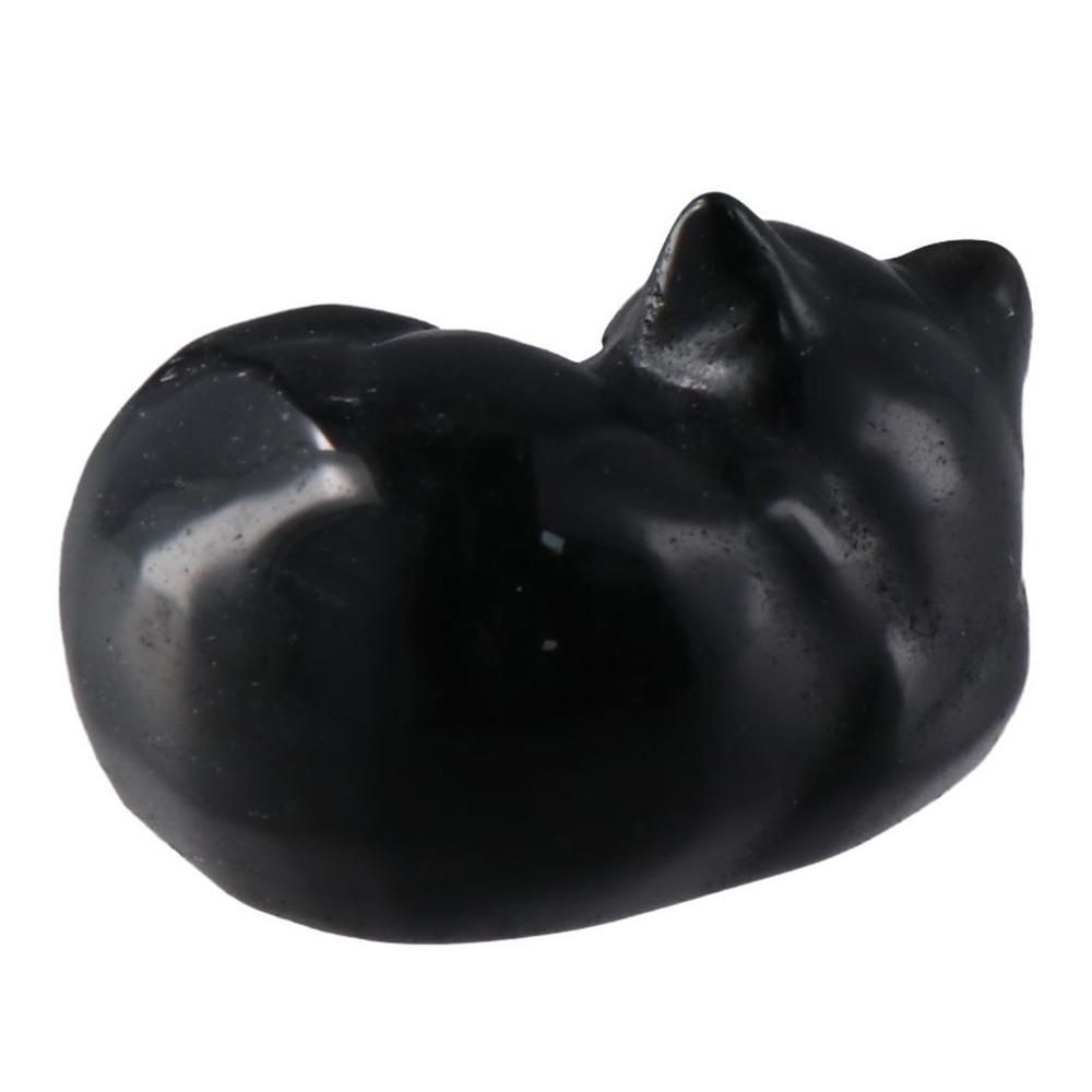 Статуэтка Кристалл Спящий Кот Полудрагоценный Камень Ручная Резьба Фигурка Котенка Статуэтка Котенка Дом