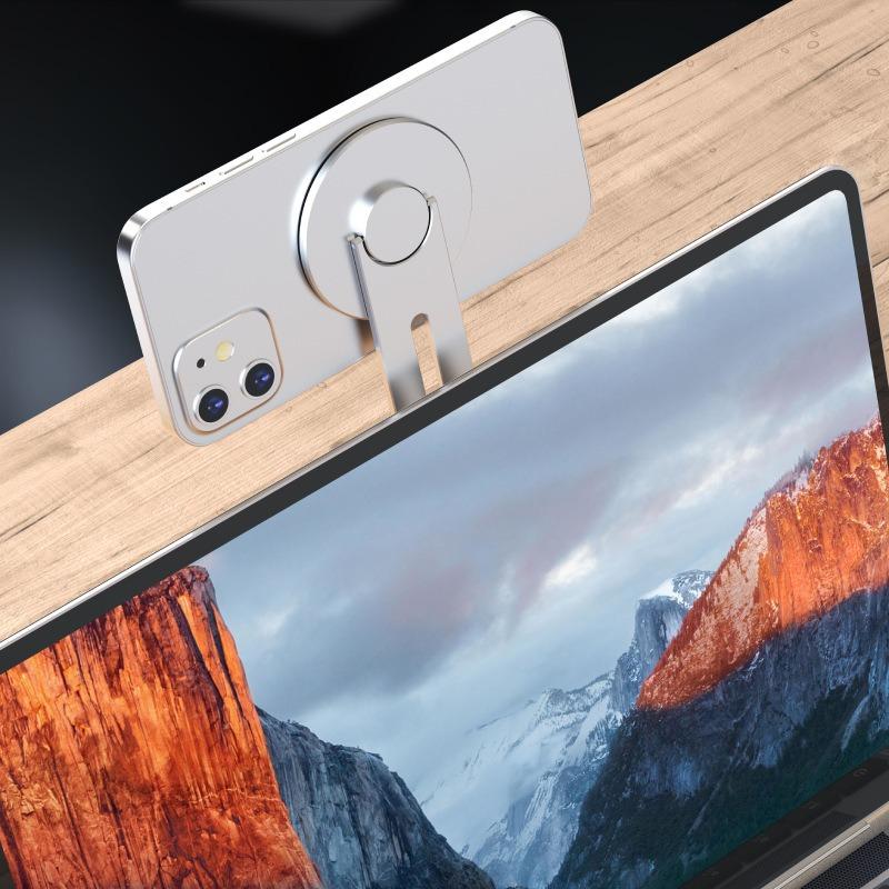 180 Rotation Swivels Magnetic Slim Phone Holder Self Adhesive for Laptop Car Suspension Screen For Magsafe iPhone 16 15 14 13 12