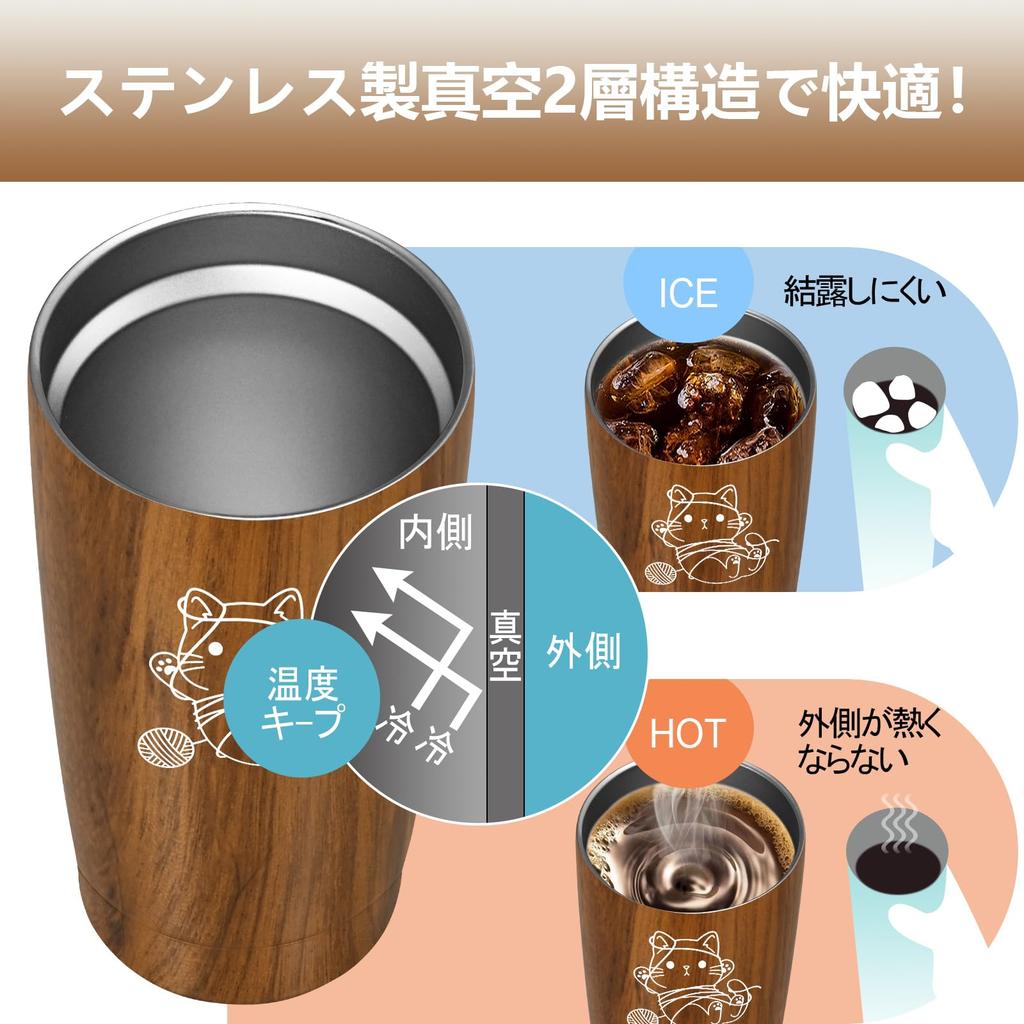 Livole Cat Birthday Thermal Includes Comes with Cat Lover Keychain Included Tumbler, Goods, Present, Cute, Present, Women, Men, Insulation, Lid,