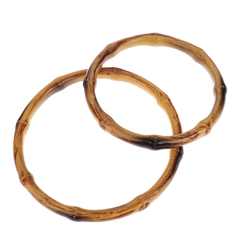 Бамбуковая ручка для кошелька, рамка-вешалка, бамбуковая O-ручка для сумки, ремни, сменные бамбуковые ручки, деревянные кольца ручной работы