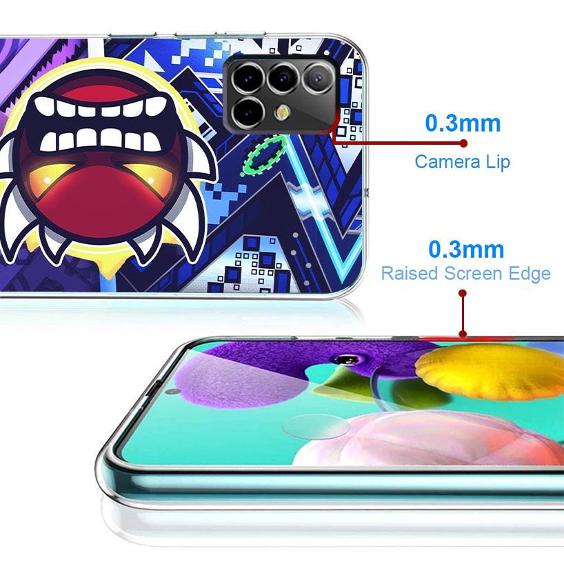 Чехол для телефона Geometry Dash для Samsung Galaxy A17 A16 A15 A14 A13 A57 A56 A55 A54 A53 A37 A36 A35 A34 A33 A26 A25 A24 A23 Gal
