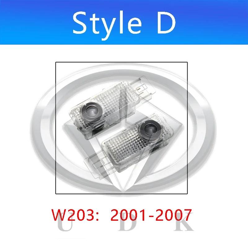Для Mercedes Benz C-Class W206 W205 W204 W203 C Coupe C63 C180 Светодиодный логотип на двери автомобиля Приветственный светильник-тень Лазерный проектор Призрачная лампа