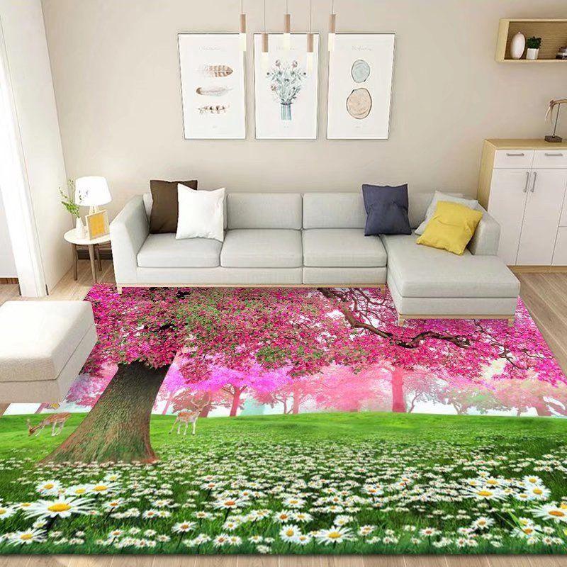 3D Floor Mat Rugs Kitchen Beach Waves Runner Carpet Kitchen Washable Non-slip Living Room Carpet Marine Bath Mat Absorbent